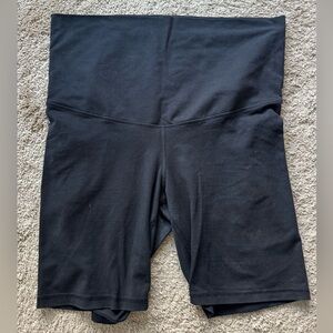 Size XL Maternity front panel biker shorts.
